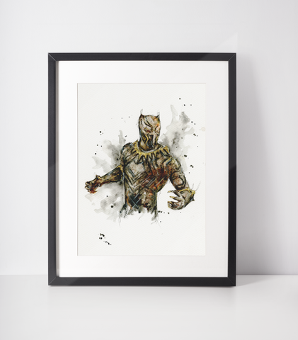 Black Panther - A4 Framed Print